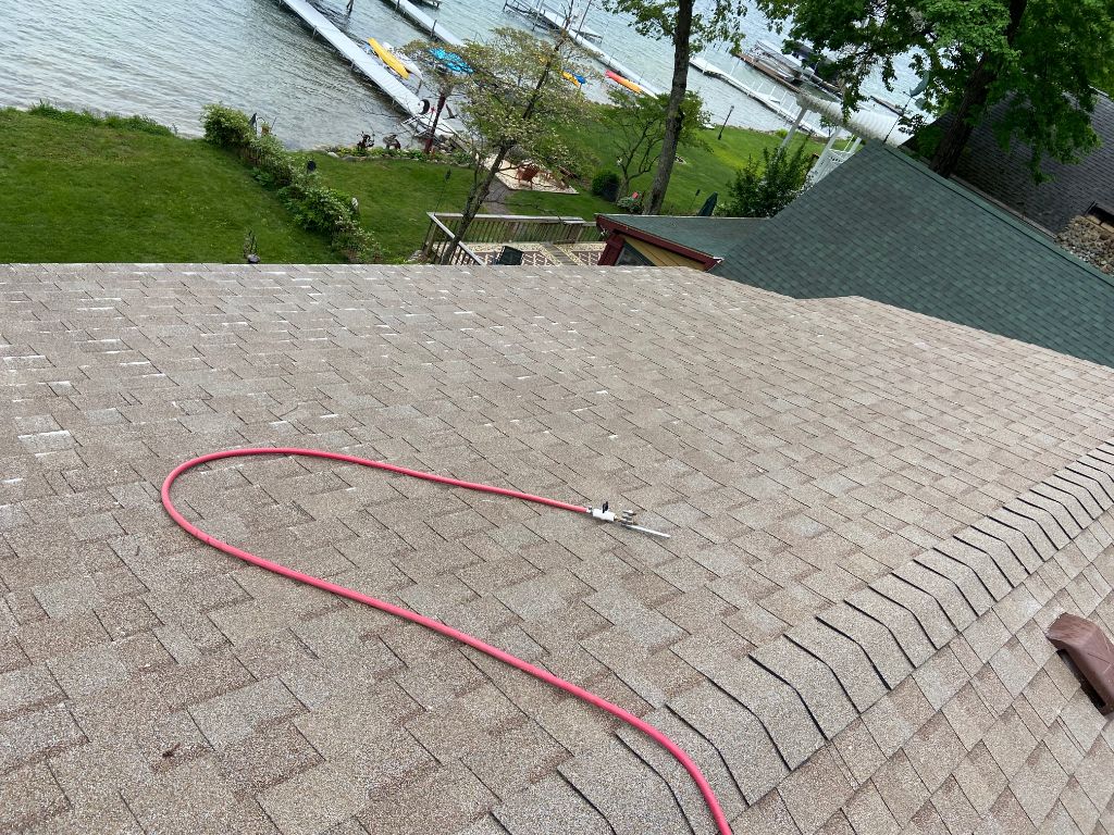 Roof Wash and Moss Treatment on Garver Lake in Edwardsburg, MI
